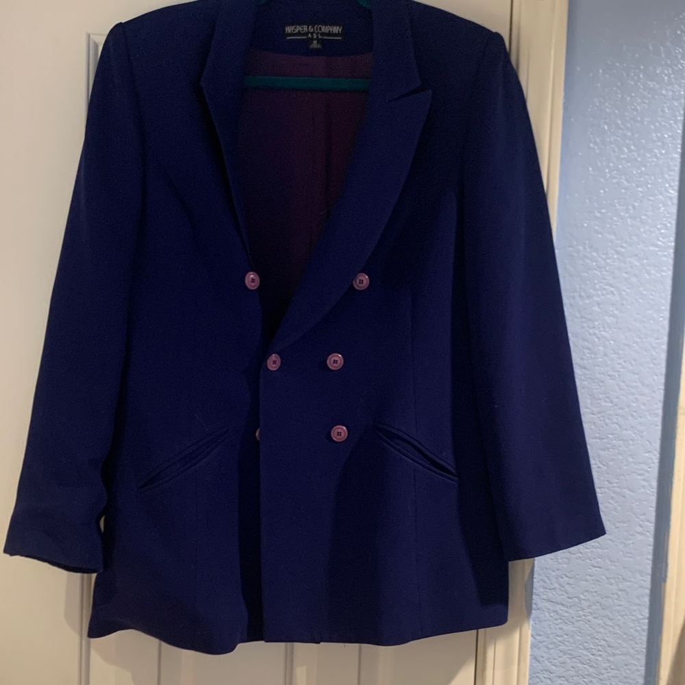 Nordstrom Blue Double-Breasted Blazer - Picture 4 of 5